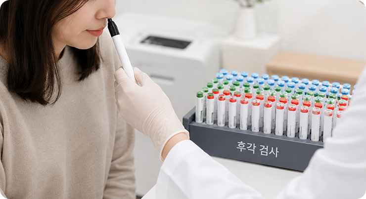 후각장애 정밀 진단 장면